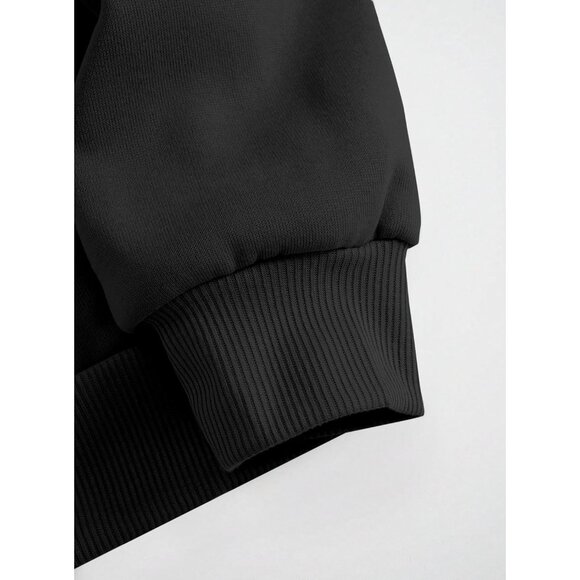 ⚡Women Black Love Imported Graphic Crewneck Long Sleeve Pullover Sweatshirt - Picture 4 of 5